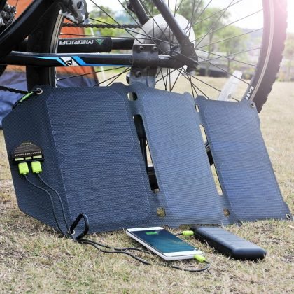 21W Fold Solar Panel Solar Cells Dual USB Solar Charger Batterie Phone Charging for Sony iPhone 5 6 6s 7 8 X 11 12 Pro Max iPad